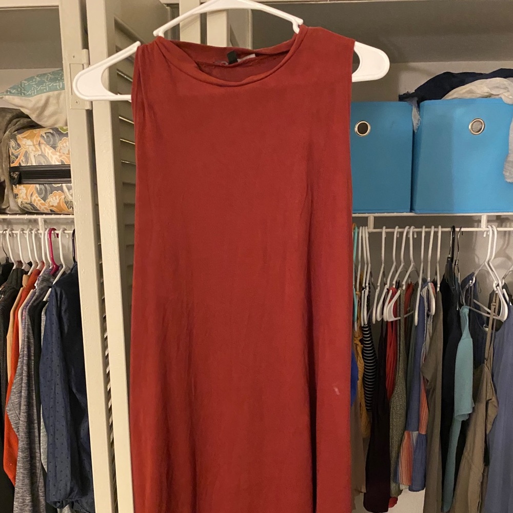 High neck straight dress